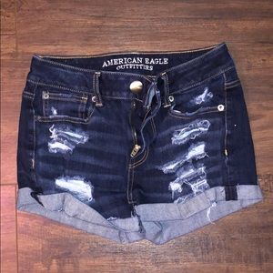 american eagle jean shorts size 2